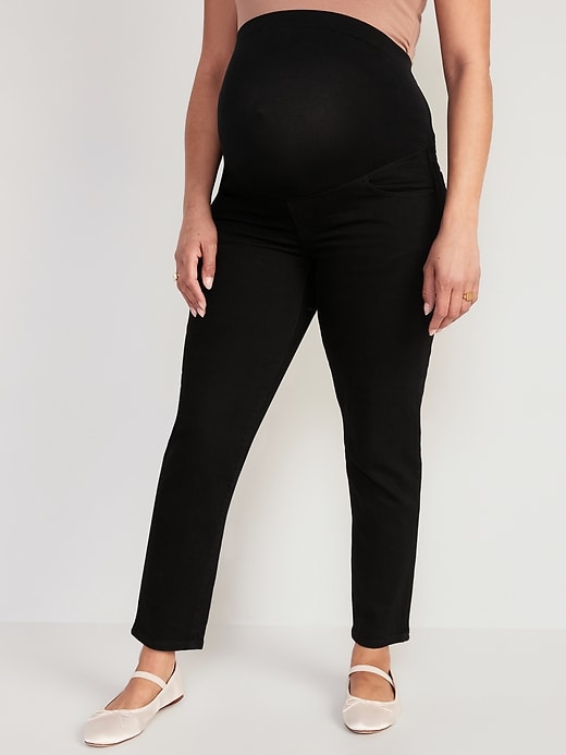 Image number 7 showing, Maternity Full-Panel OG Straight Jeans