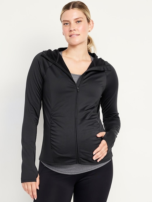 Image number 1 showing, Maternity PowerSoft Coze Edition Zip Jacket