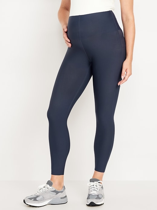 Image number 1 showing, Maternity Full-Panel PowerSoft Sculpt 7/8 Leggings