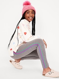 Voir une image plus grande du produit 3 de 5. Legging à rayures arc-en-ciel pour fille