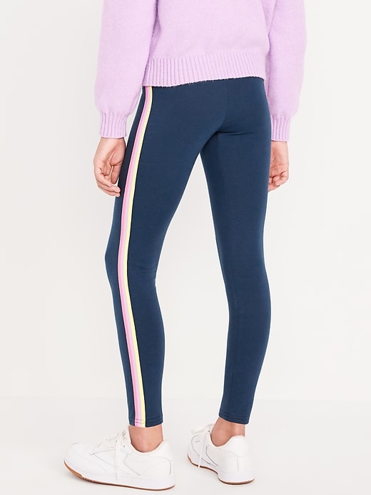 Voir une image plus grande du produit 2 de 5. Legging à rayures arc-en-ciel pour fille