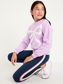 Voir une image plus grande du produit 3 de 5. Legging à rayures arc-en-ciel pour fille