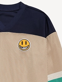 View large product image 4 of 4. Oversized Long-Sleeve Mesh Graphic T-Shirt for Boys