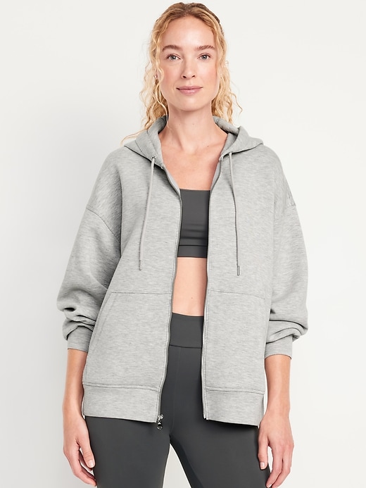 Image number 1 showing, Oversized Bounce Fleece Zip Tunic Hoodie