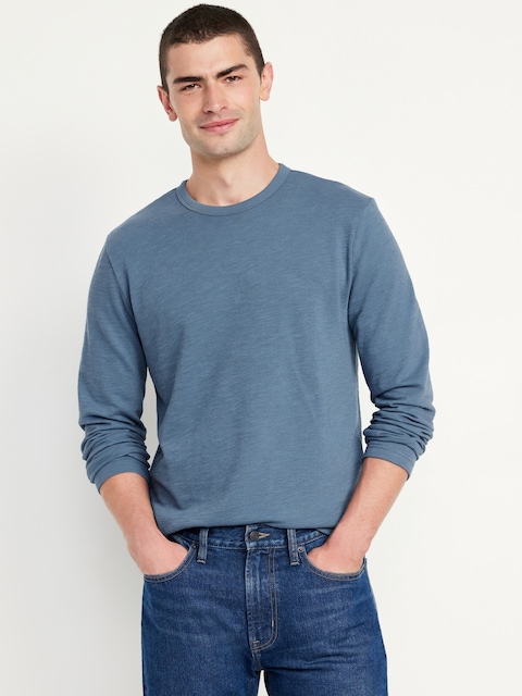 Long-Sleeve Textured T-Shirt