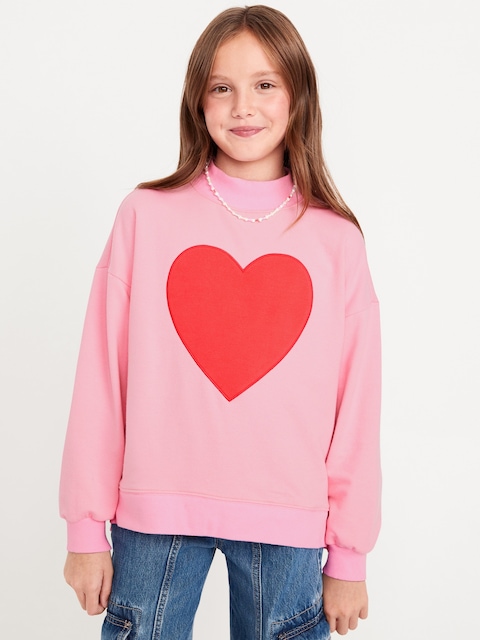 Mock-Neck Tunic Sweatshirt for Girls