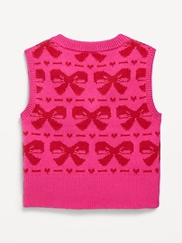 View large product image 3 of 4. SoSoft Printed Sweater Vest for Girls