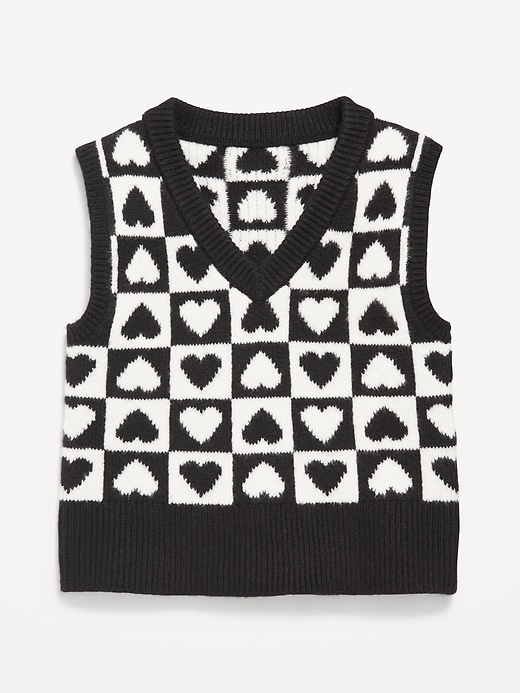 View large product image 2 of 4. SoSoft Printed Sweater Vest for Girls