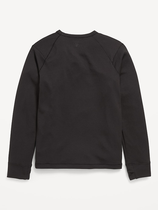 Image number 3 showing, Long-Sleeve Waffle-Knit Graphic Performance Top for Boys