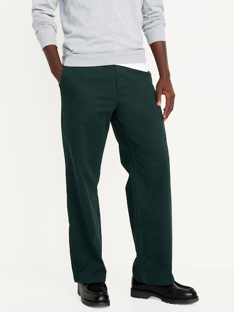 Baggy Built-In Flex Rotation Chino Pants - Green