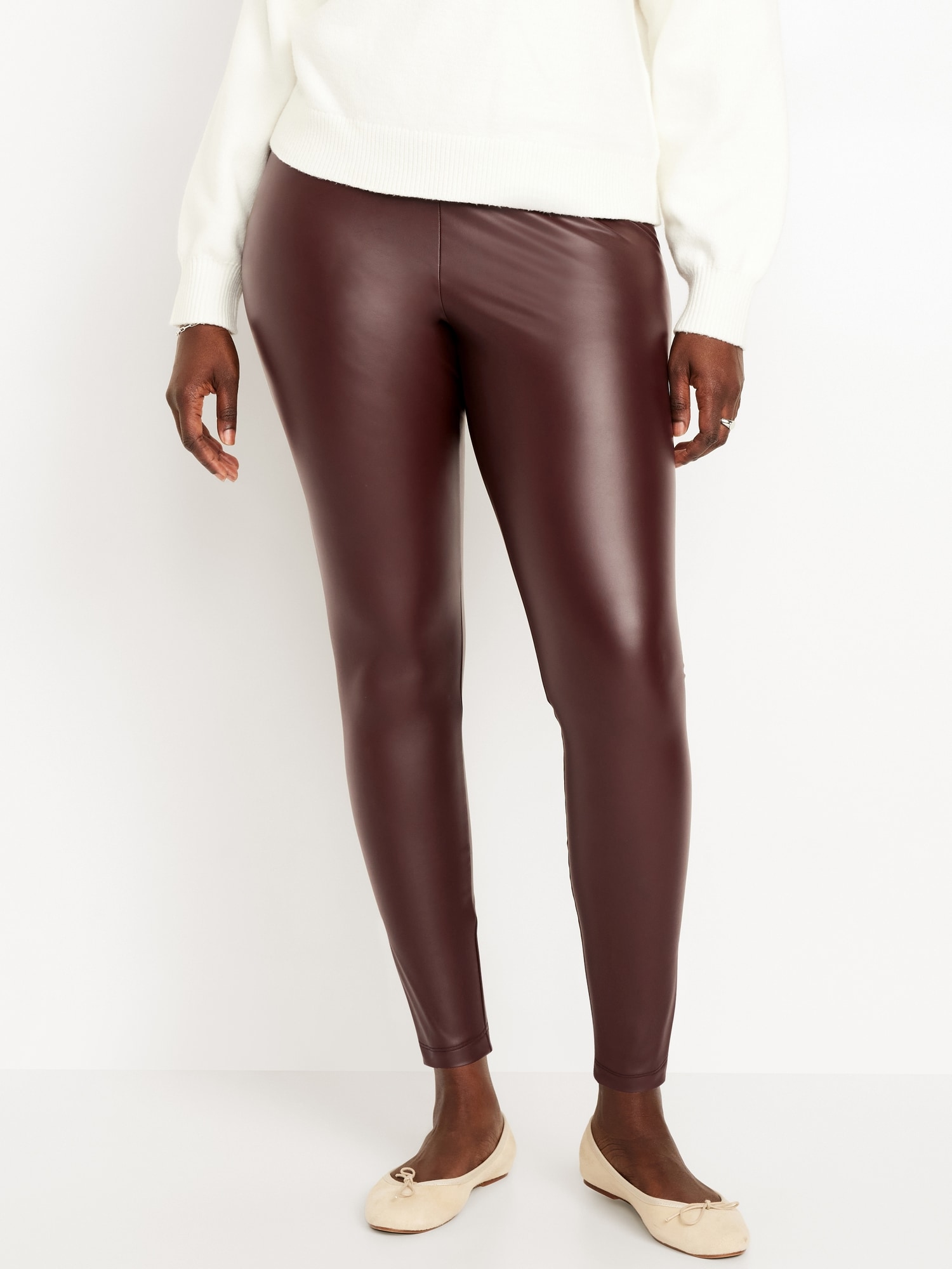 High-Waisted Faux Leather Leggings