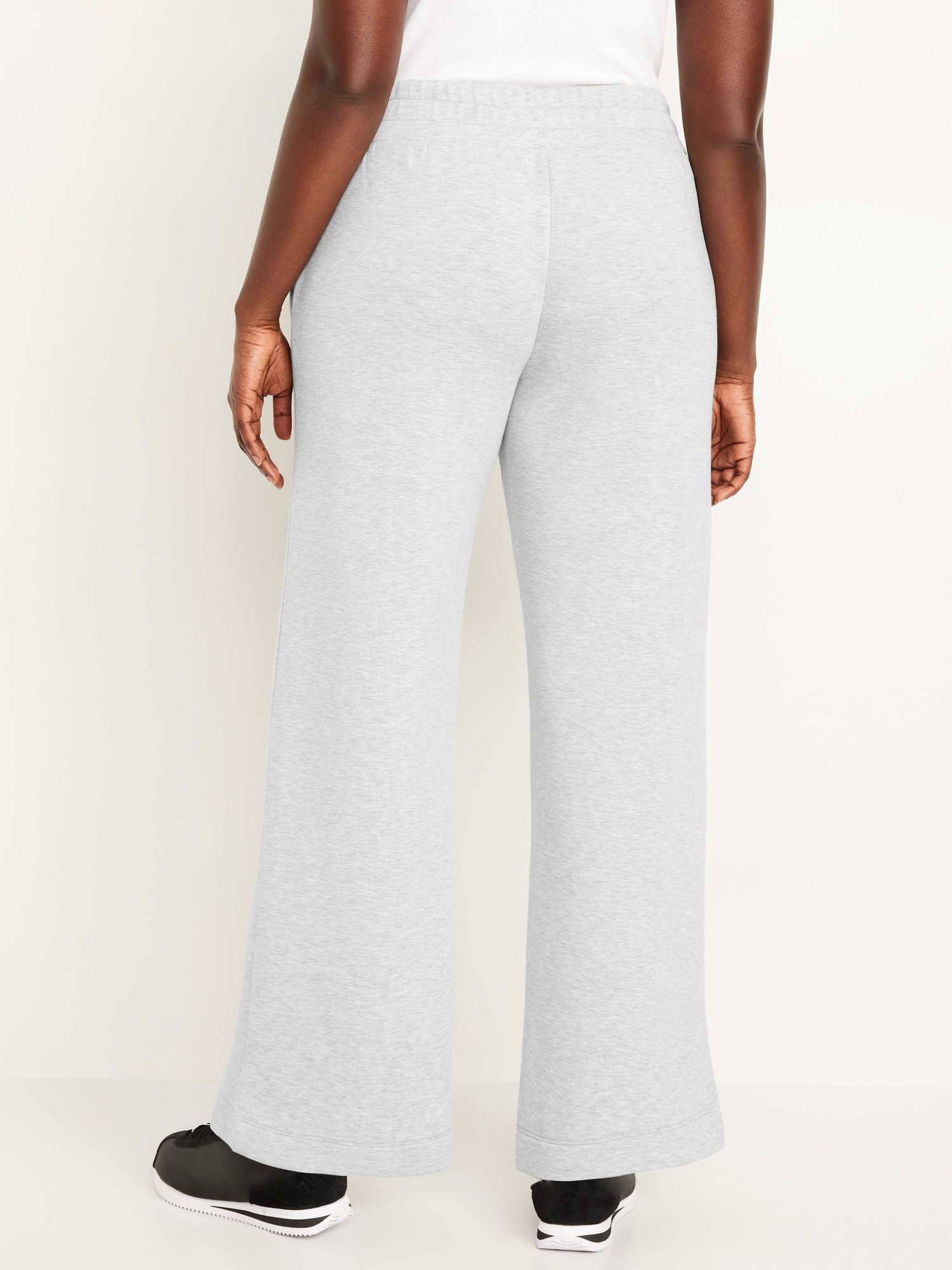 High-Waisted Bounce Fleece Wide-Leg Pants