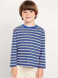 Image number 1 showing, Long-Sleeve Pocket T-Shirt for Toddler Boys
