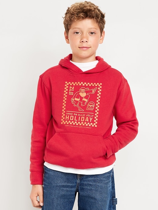 View large product image 1 of 3. Long-Sleeve Graphic Pullover Hoodie for Boys