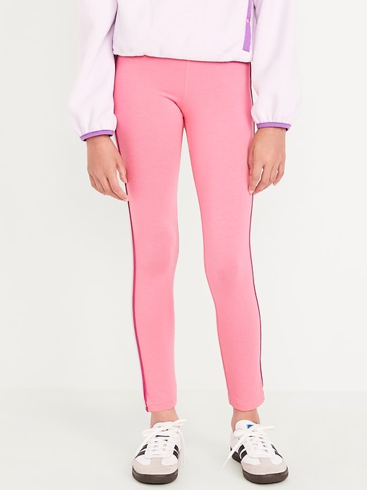 Voir une image plus grande du produit 1 de 5. Legging à rayures arc-en-ciel pour fille