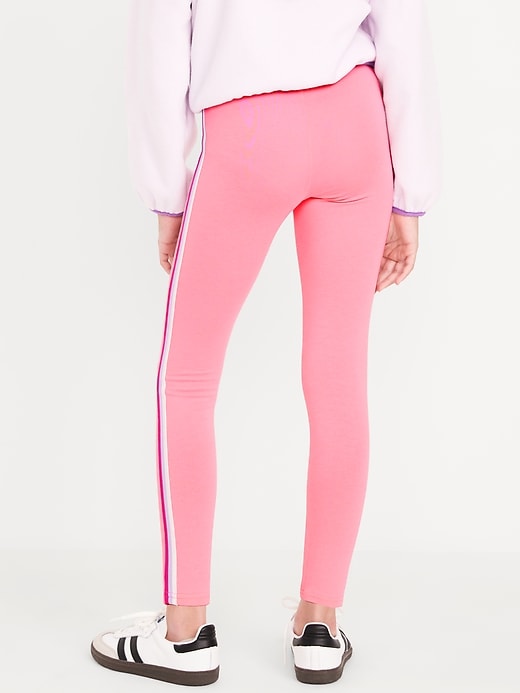 Voir une image plus grande du produit 2 de 5. Legging à rayures arc-en-ciel pour fille