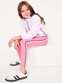 Voir une image plus grande du produit 3 de 5. Legging à rayures arc-en-ciel pour fille