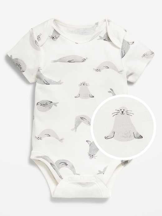 View large product image 1 of 2. Printed Short-Sleeve Bodysuit for Baby