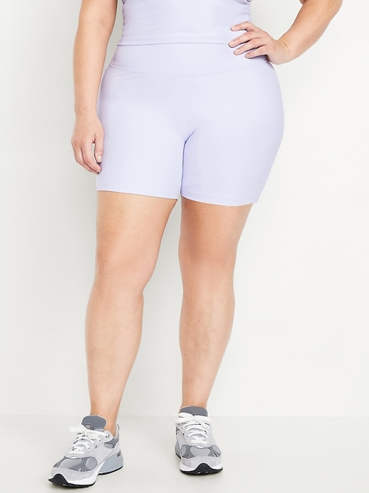 Image number 6 showing, High-Waisted PowerSoft Biker Shorts -- 6-inch inseam