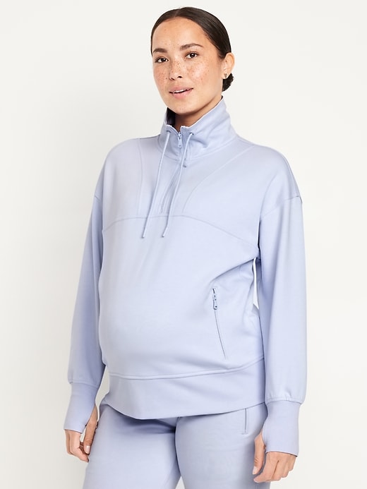 Image number 1 showing, Maternity Dynamic Fleece Half Zip