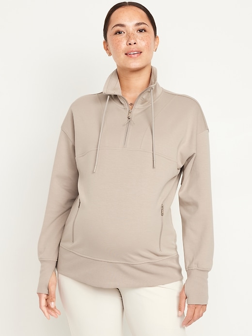 Image number 1 showing, Maternity Dynamic Fleece Half Zip