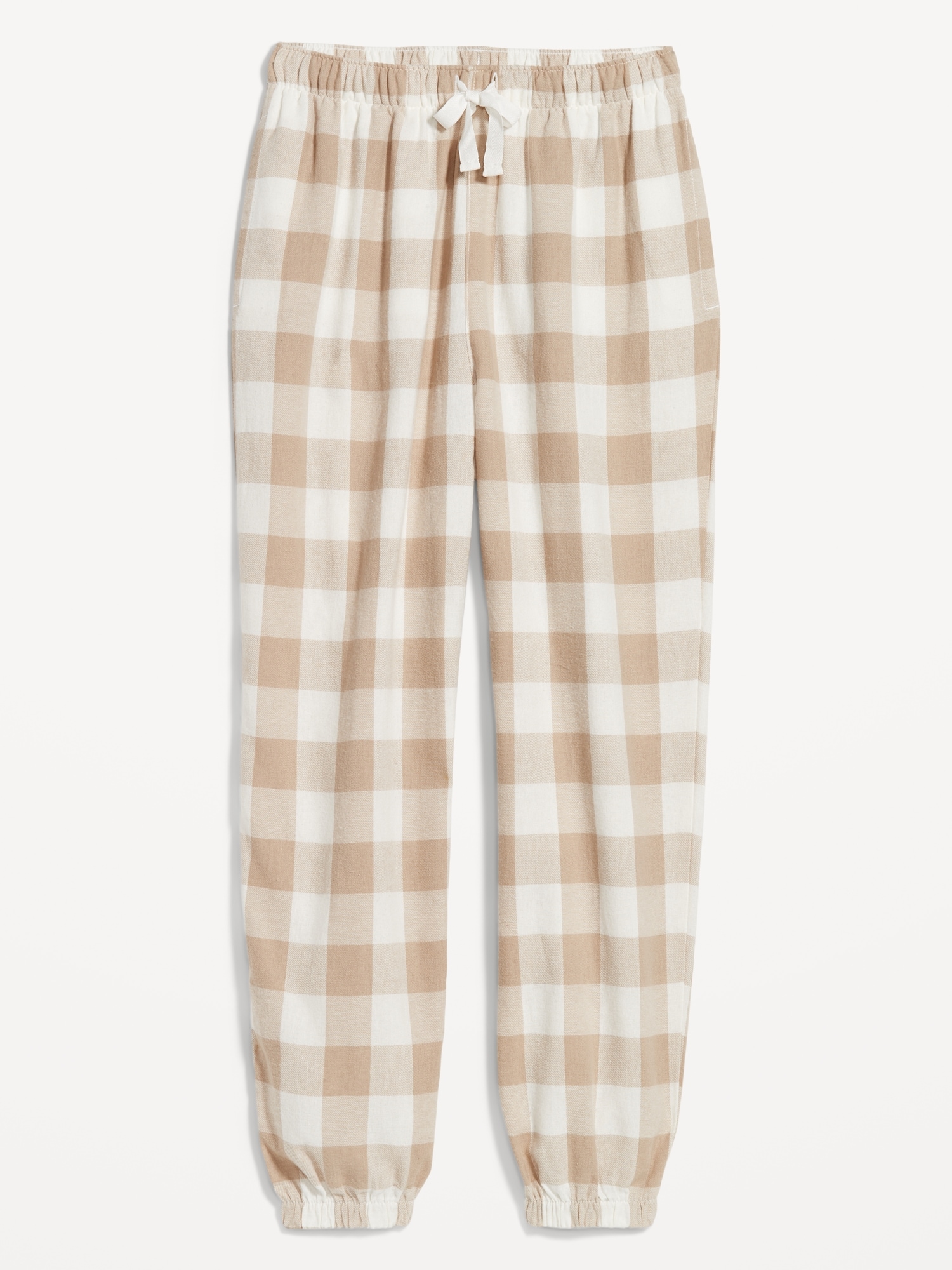 High-Waisted Flannel Pajama Joggers for Women