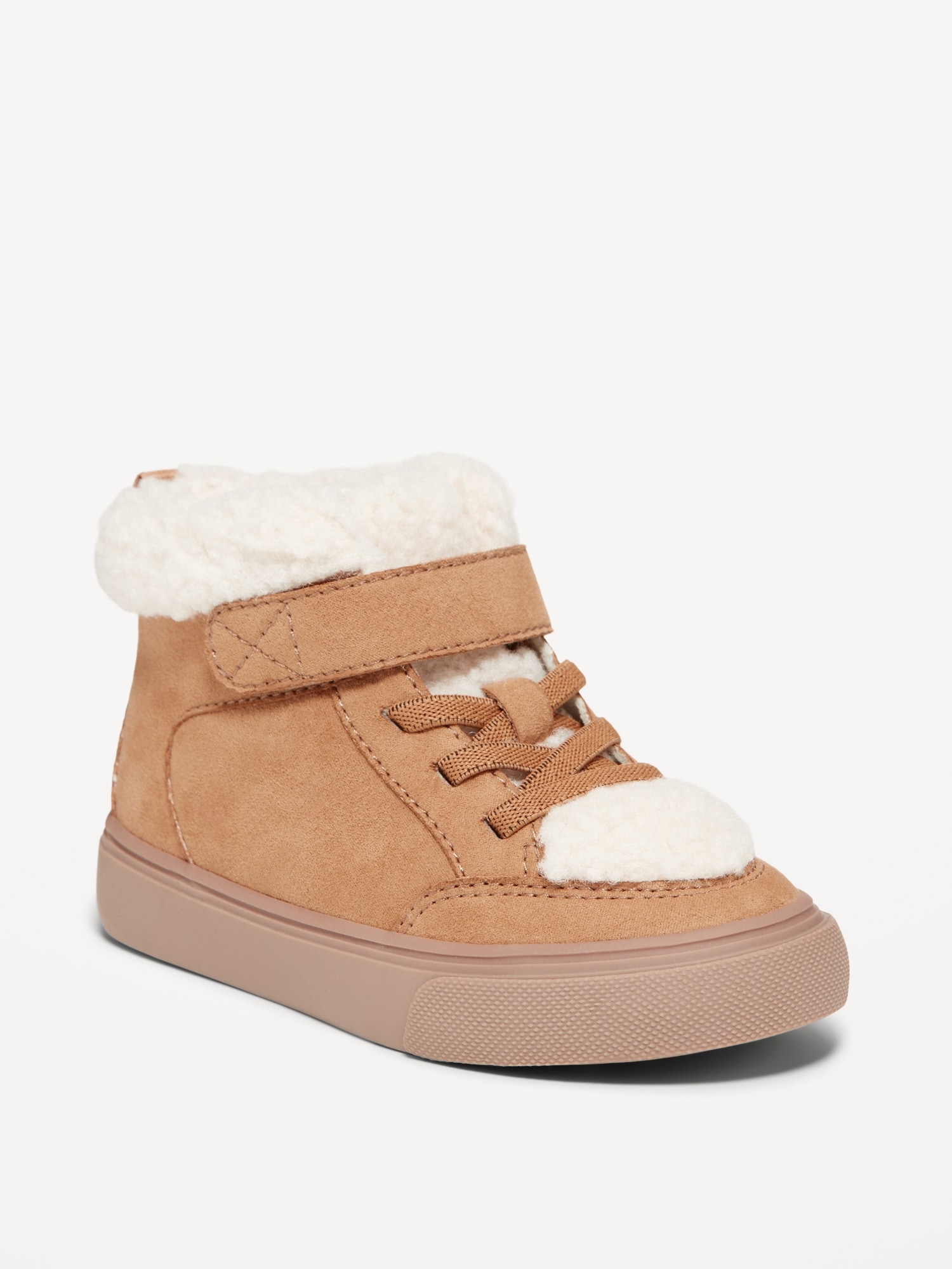 High top fur lined sneakers hotsell