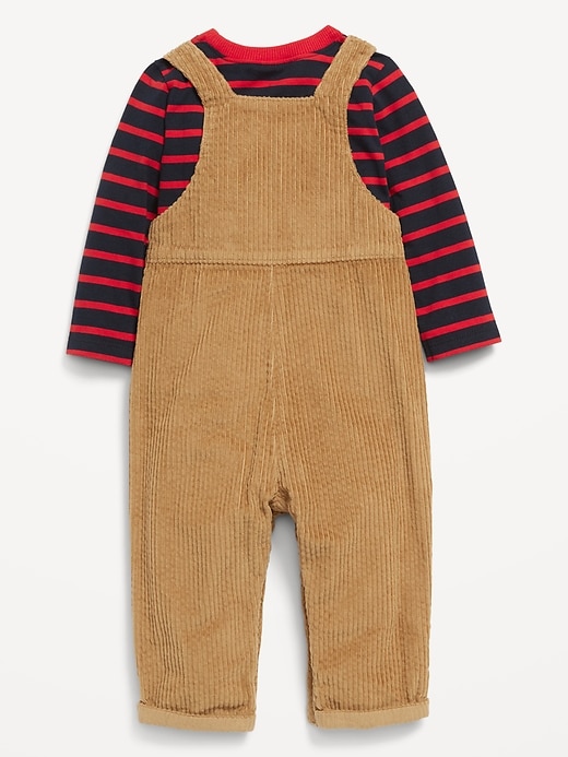 View large product image 2 of 3. Long-Sleeve T-Shirt and Corduroy Overalls Set for Baby