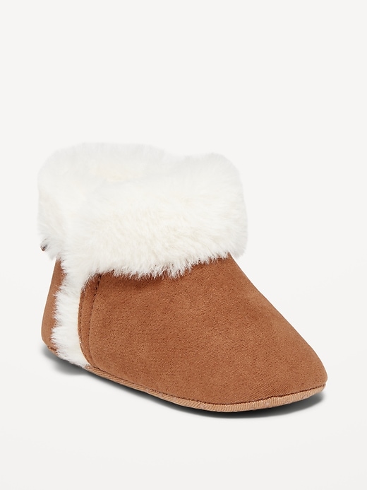 View large product image 1 of 4. Cozy Faux-Fur Booties for Baby