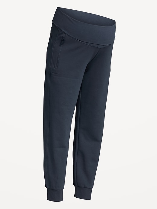 Image number 6 showing, Maternity Dynamic Fleece Rollover Waist Joggers