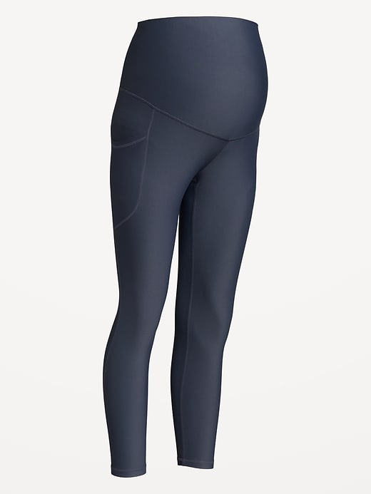 Image number 4 showing, Maternity Full-Panel PowerSoft 7/8 Leggings