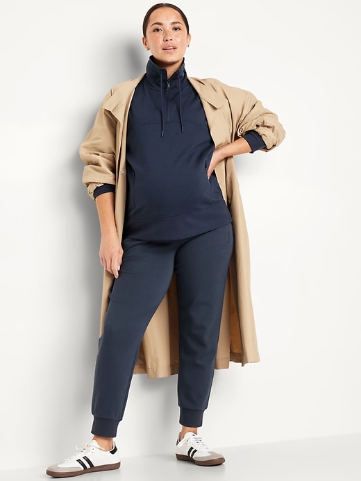 Image number 4 showing, Maternity Dynamic Fleece Rollover Waist Joggers