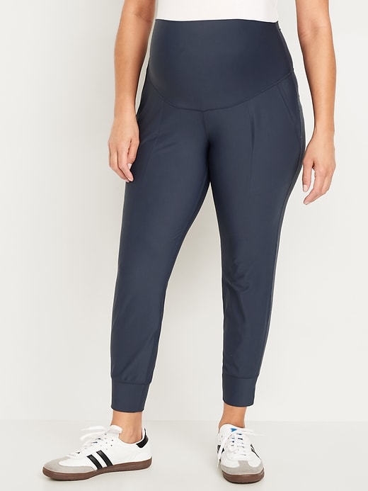 Image number 1 showing, Maternity Full-Panel PowerSoft Jogger