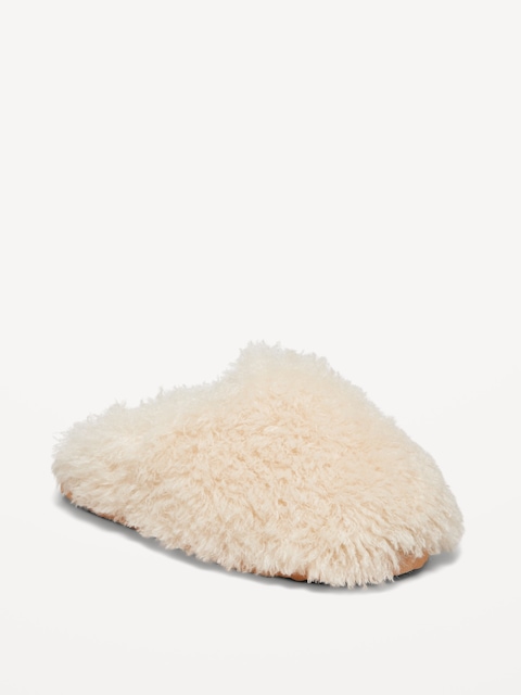 Pantoufles mules en similifourrure pour femme