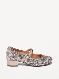 Voir une image plus grande du produit 3 de 4. Ballerines à talon moulé à paillettes pour fille