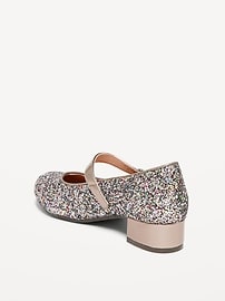 Voir une image plus grande du produit 4 de 4. Ballerines à talon moulé à paillettes pour fille