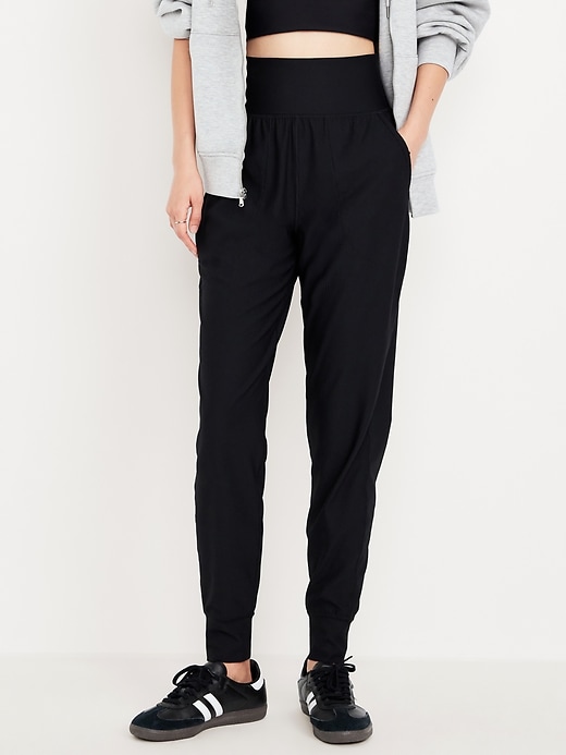 Image number 1 showing, High-Waisted PowerSoft Rib 7/8 Joggers