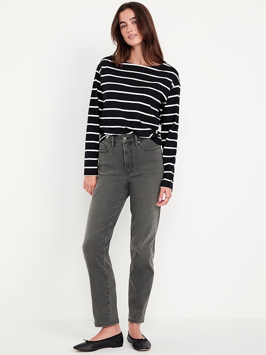 Image number 1 showing, High-Waisted Built-In Warm OG Straight Jeans