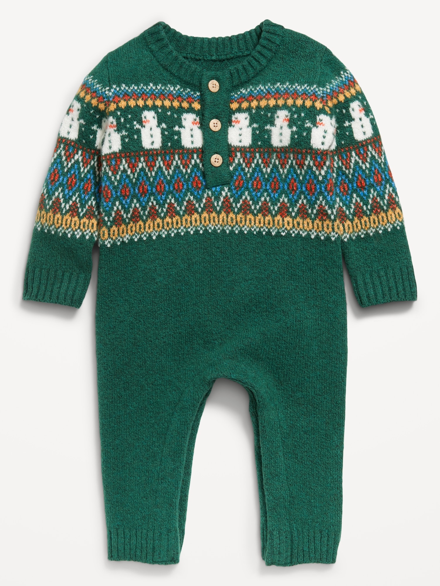 SoSoft Fair Isle Henley Sweater One-Piece for Baby