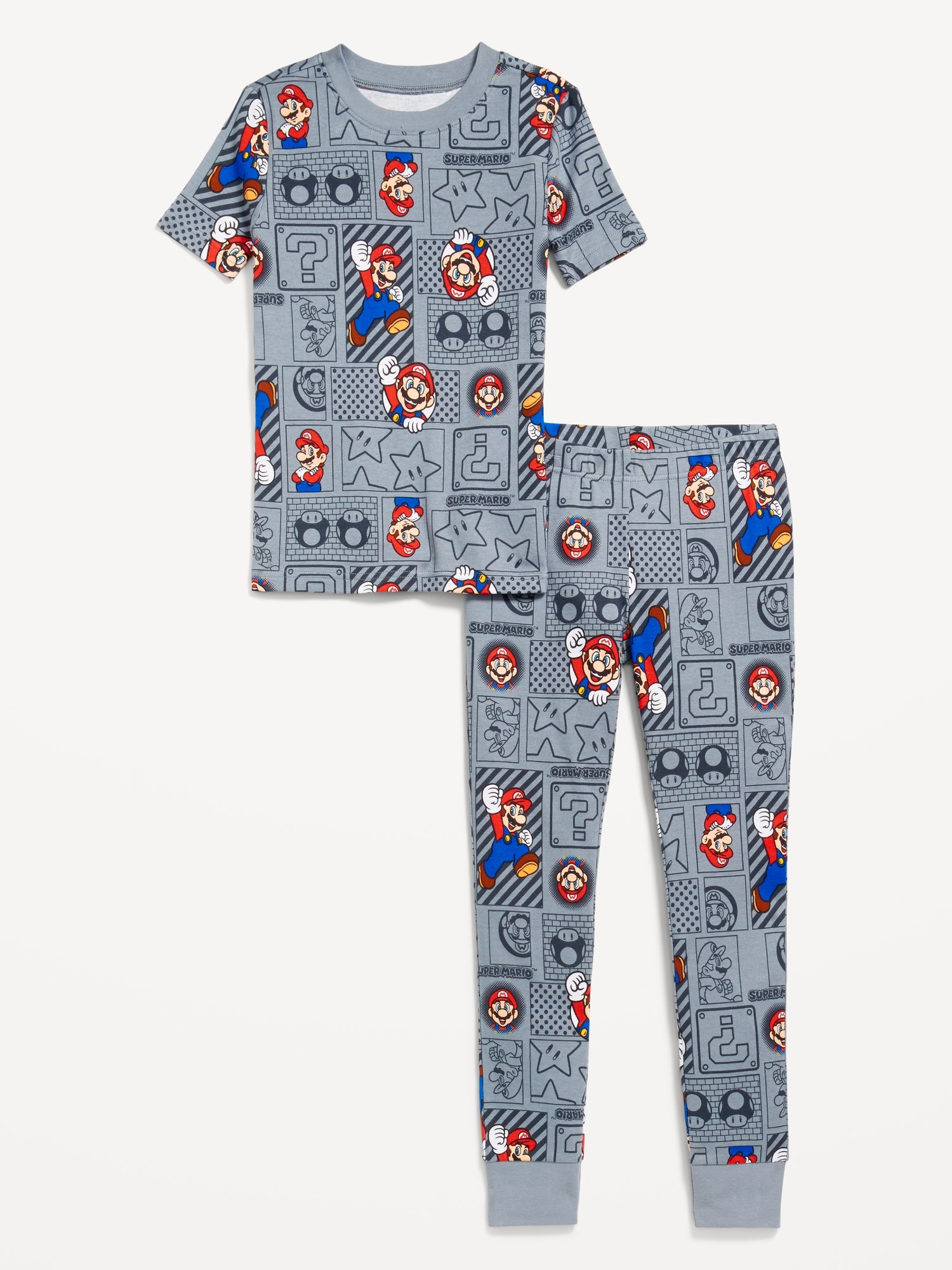 Gender-Neutral Licensed Graphic Snug-Fit Pajama Set for Kids