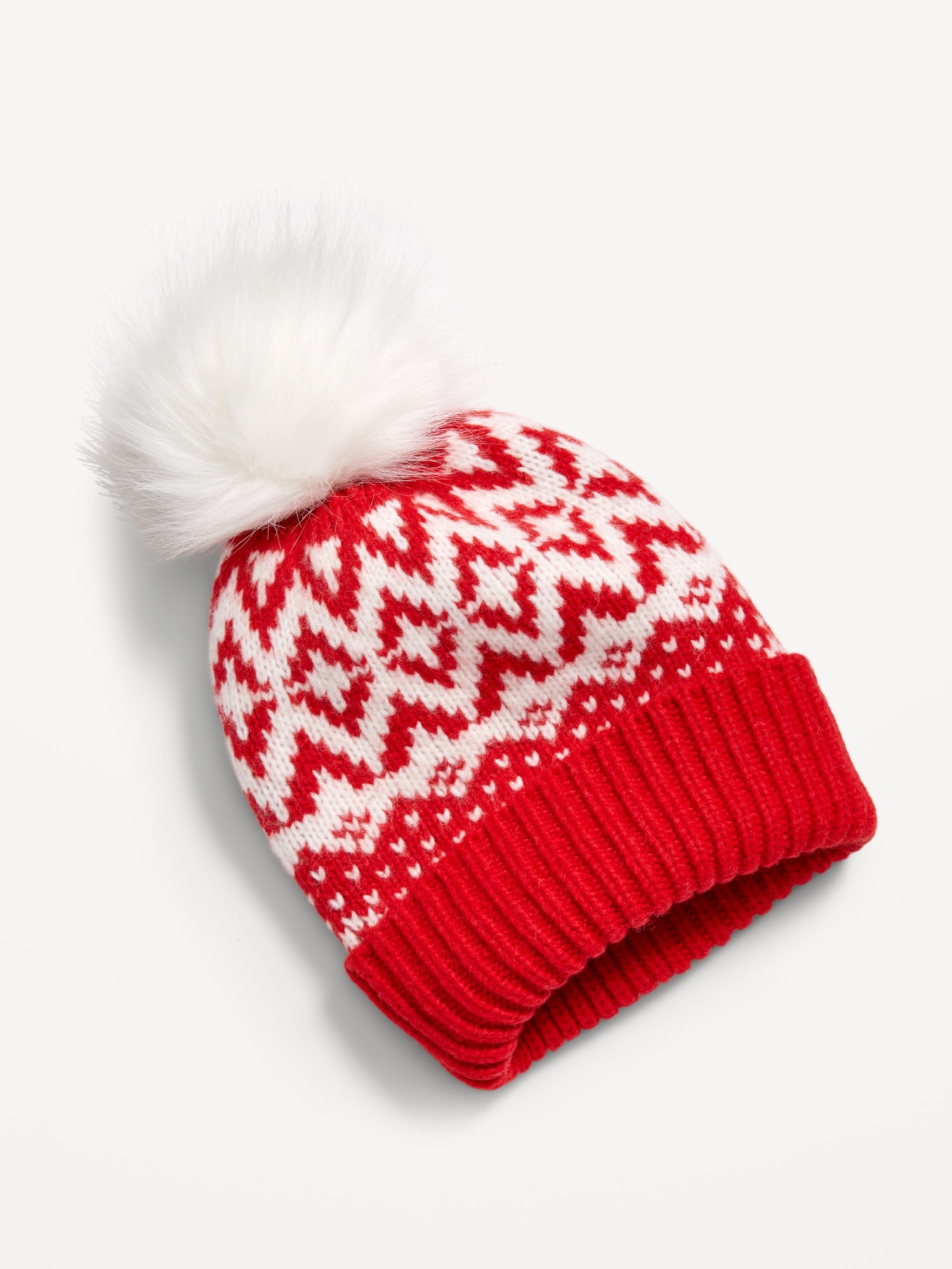 Sweater-Knit Beanie - Red