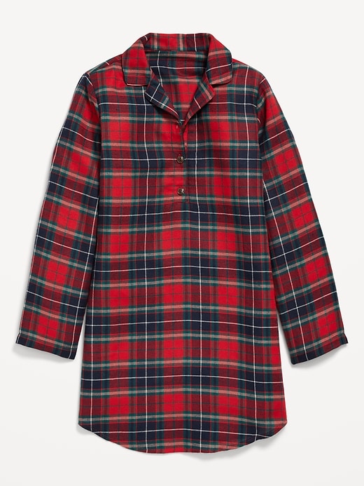 Voir une image plus grande du produit 1 de 3. Chemise de nuit en flanelle à col pour Fille