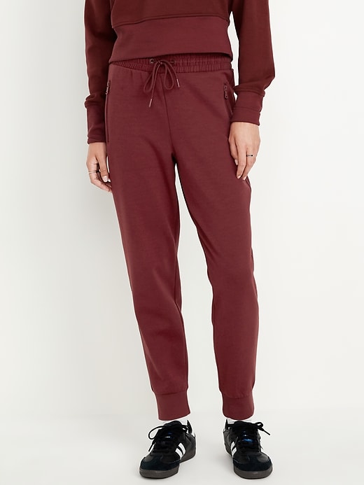 Image number 1 showing, High-Waisted Dynamic Fleece Joggers