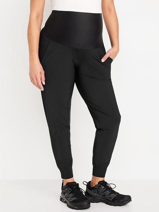 Image number 1 showing, Maternity SleekTech Rollover Waist Joggers