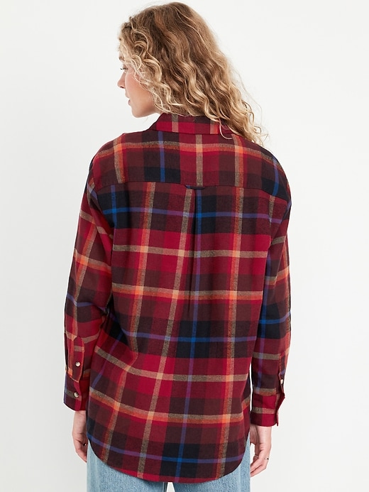 Image number 2 showing, Flannel Boyfriend Button-Down Shirt