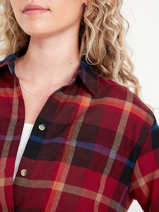 Image number 4 showing, Flannel Boyfriend Button-Down Shirt