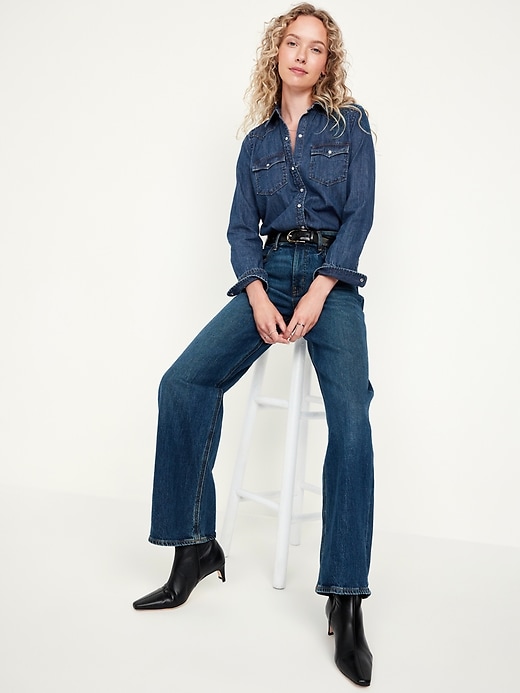 Image number 3 showing, Classic Button-Down Jean Shirt