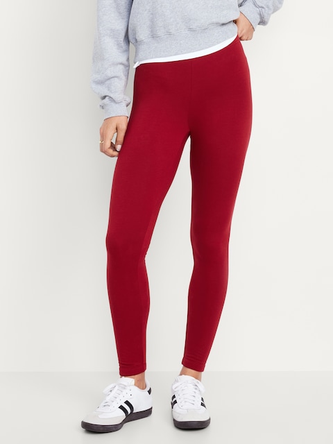 High-Waisted Fleece-Lined Fashion Layering Leggingss