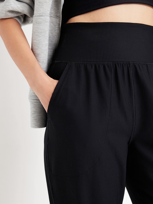 Image number 3 showing, High-Waisted PowerSoft Rib 7/8 Joggers