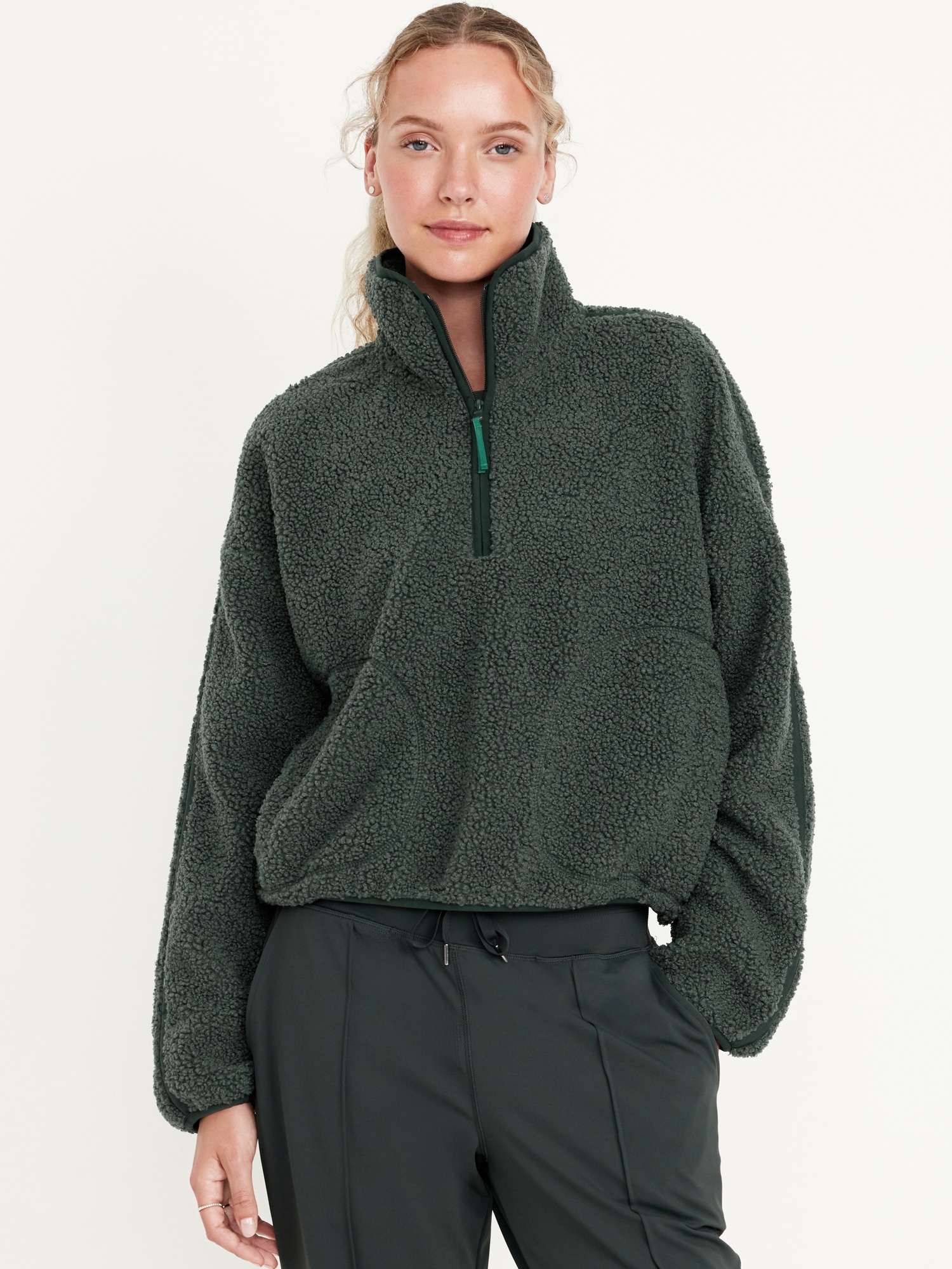 Sherpa Quarter Zip - Green